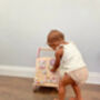 Personalised Wooden Pastel Pink Activity Walker Toy, thumbnail 10 of 10