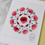 Birth Flower Mandala Personalised Print, Unframed, thumbnail 7 of 12