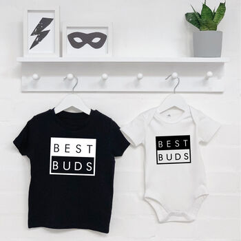Best Buds Siblings Childrens T Shirt Set, 4 of 5