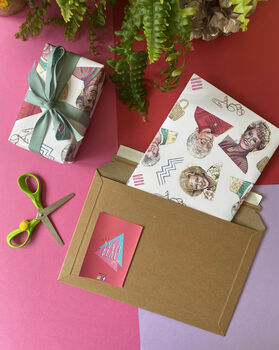 Golden Girls Wrapping Paper, Funny Retro Gift Wrap With Blanche, Dorothy, Rose And Sophia, 2 of 10