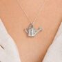 Sterling Silver Watering Can Necklace, thumbnail 3 of 11