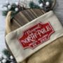 Personalised North Pole Special Delivery Name Embroidered Fabric Patch, thumbnail 1 of 5