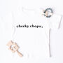 'Cheeky Chops' Organic Baby Grow, thumbnail 4 of 4