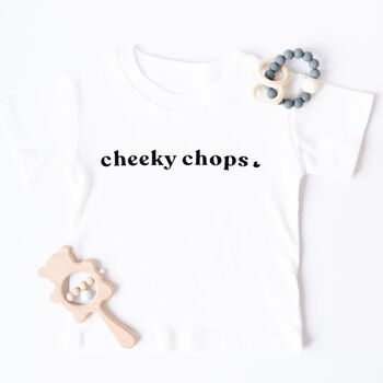 'Cheeky Chops' Organic Baby Grow, 4 of 4