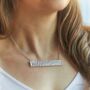 Heavy Hammered Silver Bar Necklace, thumbnail 1 of 3