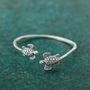 Sterling Silver Adjustable Turtle Ring, thumbnail 5 of 7
