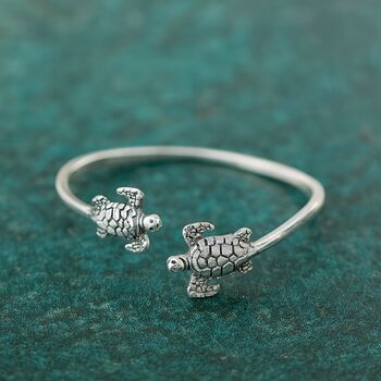 Sterling Silver Adjustable Turtle Ring, 5 of 7