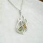 Silver Pendant With Peridot, Citrine And Pearl, thumbnail 1 of 5