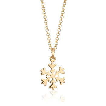 Snowflake Necklace, Sterling Silver Or Gold Plated, 9 of 10