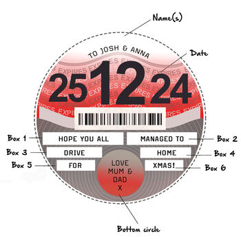 Personalised Tax Disc Christmas Tree Decoration, 3 of 4