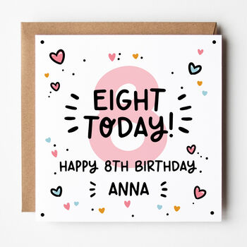 6th, 7th, 8th, 9th Birthday Card For Girls, 3 of 7