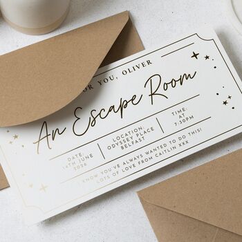 Personalised Escape Room Gift Voucher For Birthday, 5 of 9