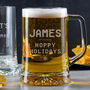 Personalised Christmas Pint Glass Tankard For Him, thumbnail 1 of 4