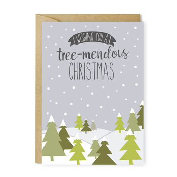 Christmas Card Treemendous. Single Card Or Pack Of Six, 2 of 2