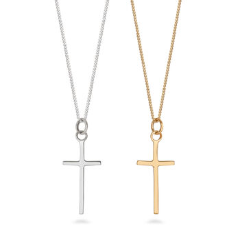 Cross Pendant Necklace Gold Vermeil, 2 of 6