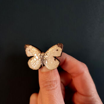 Cabbage White Butterfly Brooch, 2 of 4