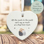 Hanging Porcelain Heart Gift Hug From Mum For Loved Ones Mothers Day, thumbnail 1 of 2