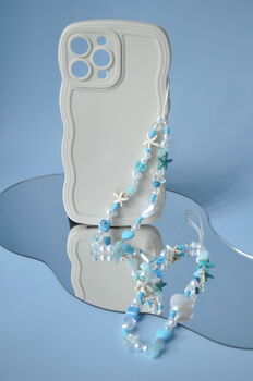 Ocean Inspired Aquamarine Gemstone Phone Charm, 3 of 5