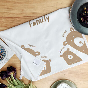 'Our Bear Family' Cotton Tea Towel, 3 of 6