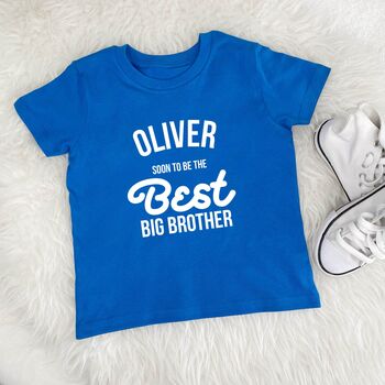 Pregnancy Announcement Best Big Brother T Shirt, 4 of 7
