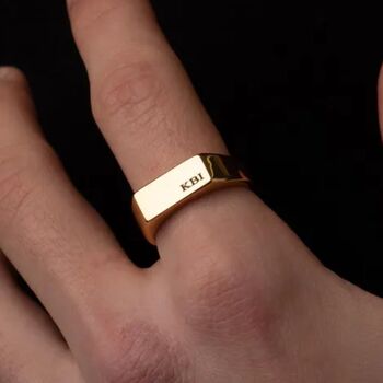 Personalised 18 K Gold Signet Ring, 2 of 11