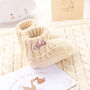 Baby Booties And Bunny Rabbit Toy Gift Set, thumbnail 5 of 12