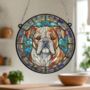 Bulldog Stained Glass Effect Suncatcher, thumbnail 4 of 6