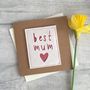 ' Best Mum/Mummy' Felt Birthday Card, thumbnail 3 of 4