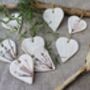 Botanical Impressed Ceramic Hearts, thumbnail 5 of 7