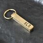 Personalised 21st Anniversary Brass Bar Keyring, thumbnail 3 of 9