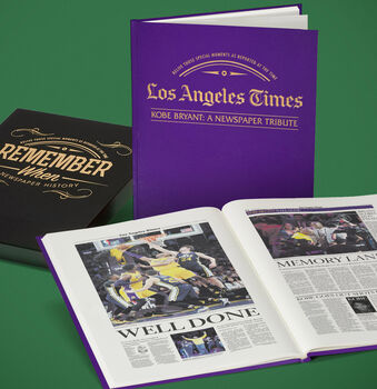 Kobe Bryant Personalised Nba Basketball Gift Newspaper Book, 11 of 12