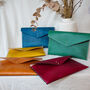 Handmade Leather Envelope Clutch Bag, thumbnail 1 of 11