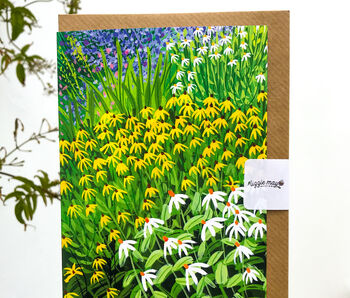 Echinacea Flower Garden Art Card, 3 of 3