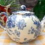Two Cup Teapot In Blue Peony Imari Design, thumbnail 5 of 9