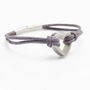 Woman's Personalised Purple Leather Remembrance Urn Bracelet For Ashes, thumbnail 4 of 11