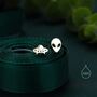 Mismatched Alien And Ufo Stud Earrings, thumbnail 2 of 9