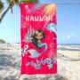 Personalised Mermaid Girl Beach Towel With Name, thumbnail 1 of 12
