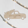 Personalised Wooden Christmas Bauble With Car, thumbnail 1 of 3