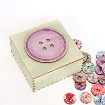 Personalised Button Birthday Sewing Storage Box, 6 of 6