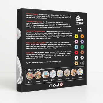 12 Acrylic Paint Pens Dual Tip Dot, 7 of 7