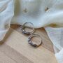 Silver Sterling Oxidised Wired Tribal Statement Hoops, thumbnail 3 of 4