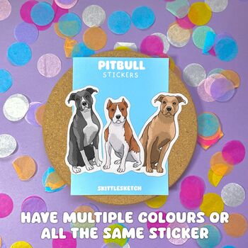 Personalised American Pitbull Waterproof Stickers, 10 of 10