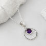 Infinity Bliss Amethyst Sterling Silver Pendant Necklace, thumbnail 1 of 10