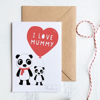 Personalised Mummy Mother's Day Card With Pandas, 2 of 4