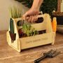 Personalised Wooden Garden Tool Caddy – Gardener Gift For Father’s Day, thumbnail 3 of 12