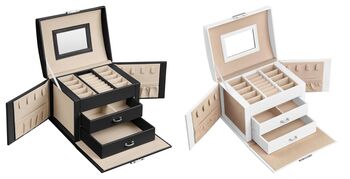 Three Tier Jewellery Box Lockable Organiser, 6 of 6