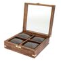 Personalised Four Watches Wood And Glass Watch Box, thumbnail 4 of 7