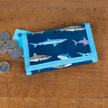 Children's Shark Blue Wallet, 5 of 5