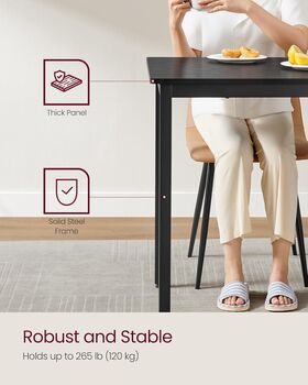 Rectangle Dining Table Industrial Kitchen Table Room Desk, 6 of 7