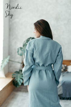 Linen Robe For Women | Natural Bathrobe, 4 of 12